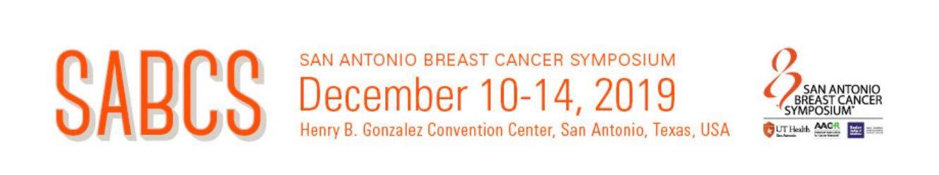 San Antonio Breast Cancer Symposium December 10-14 2019