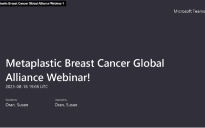 Metaplastic Breast Cancer Global Alliance Webinar 1